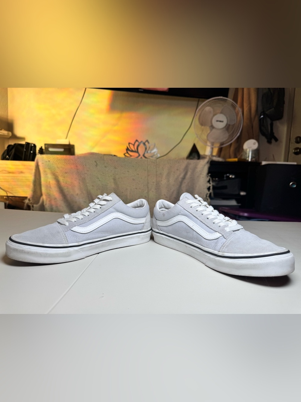 Vans Old Skool Light Grey Sneakers Men’s 8 / Women’s 9.5 Classic Skate Shoe - Picture 4 of 8